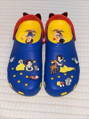 Disney Snow White Blue, Yellow & Red women’s crocs Sandals